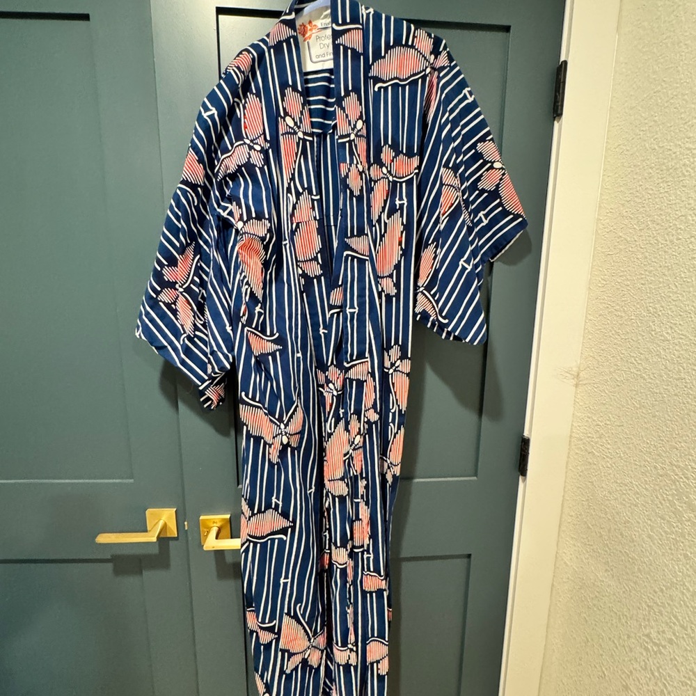 Traditional Haori Japanese jacket with butterfly motif